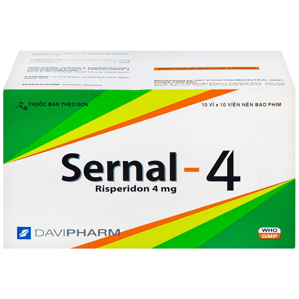Hình ảnh Thuốc Sernal-4 Davipharm điều trị bệnh loạn tâm thần cấp và mạn (10 vỉ x 10 viên)
