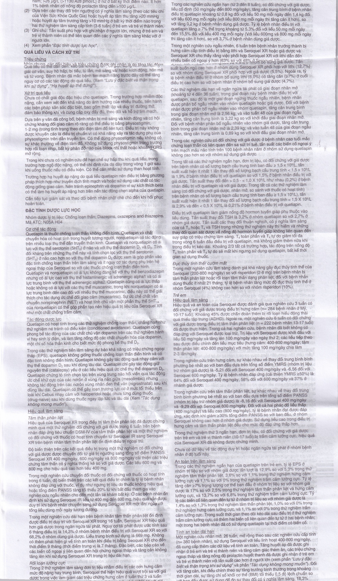 Hình ảnh Thuốc Seroquel XR 200mg AstraZeneca điều trị các rối loạn tâm thần (3 vỉ x 10 viên)