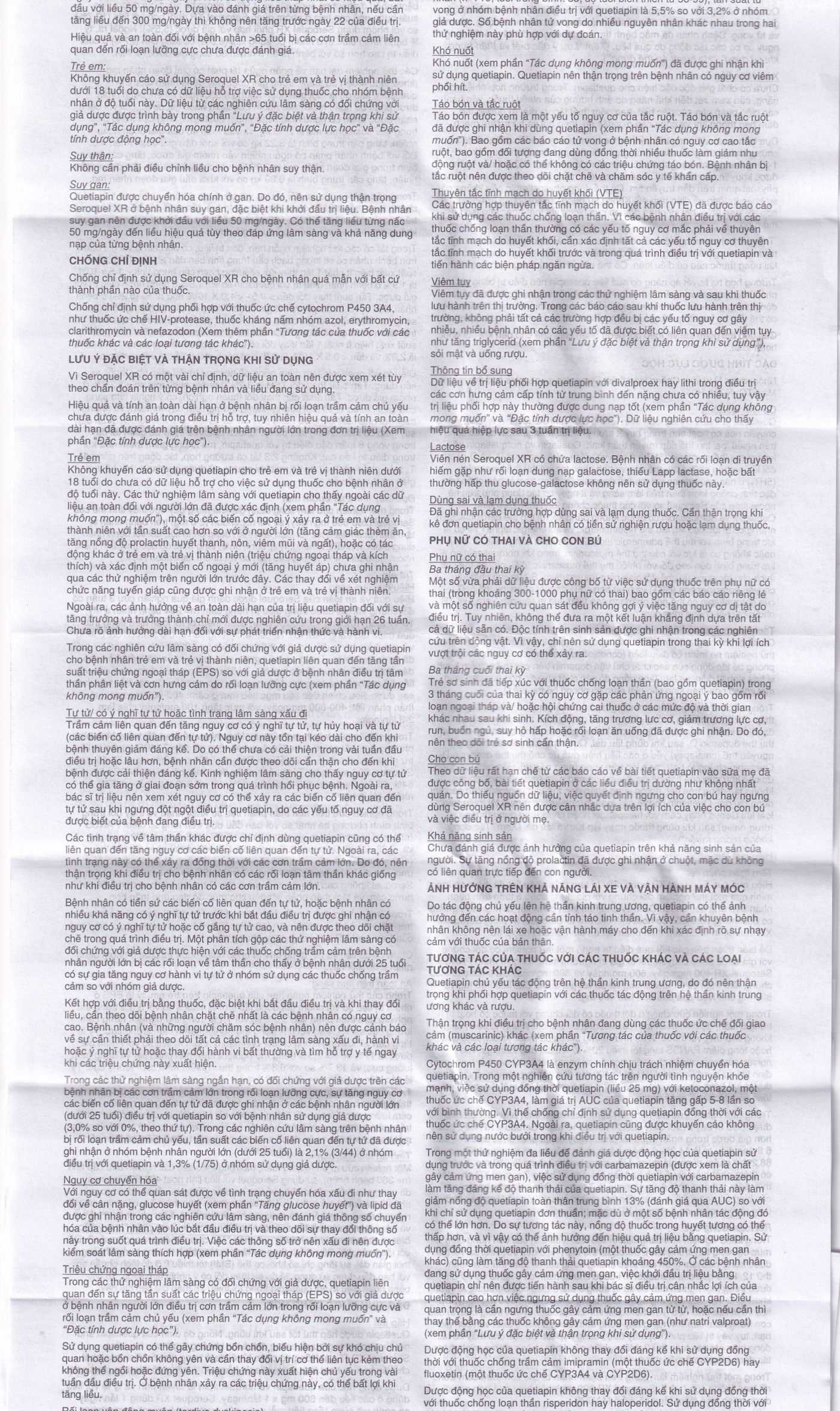 Hình ảnh Thuốc Seroquel XR 300mg AstraZeneca điều trị tâm thần phân liệt (3 vỉ x 10 viên)