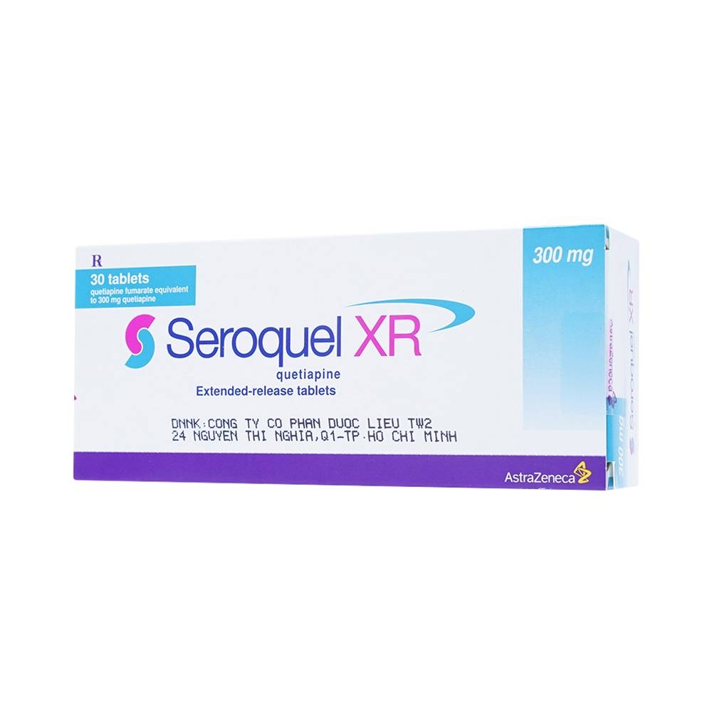 Hình ảnh Thuốc Seroquel XR 300mg AstraZeneca điều trị tâm thần phân liệt (3 vỉ x 10 viên)