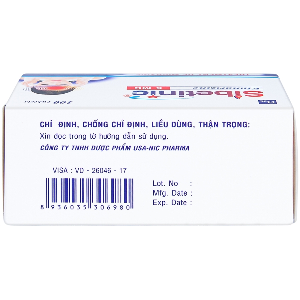 Hình ảnh Thuốc Sibetinic đặc trị đau nửa đầu(10 vỉ x 10 viên)