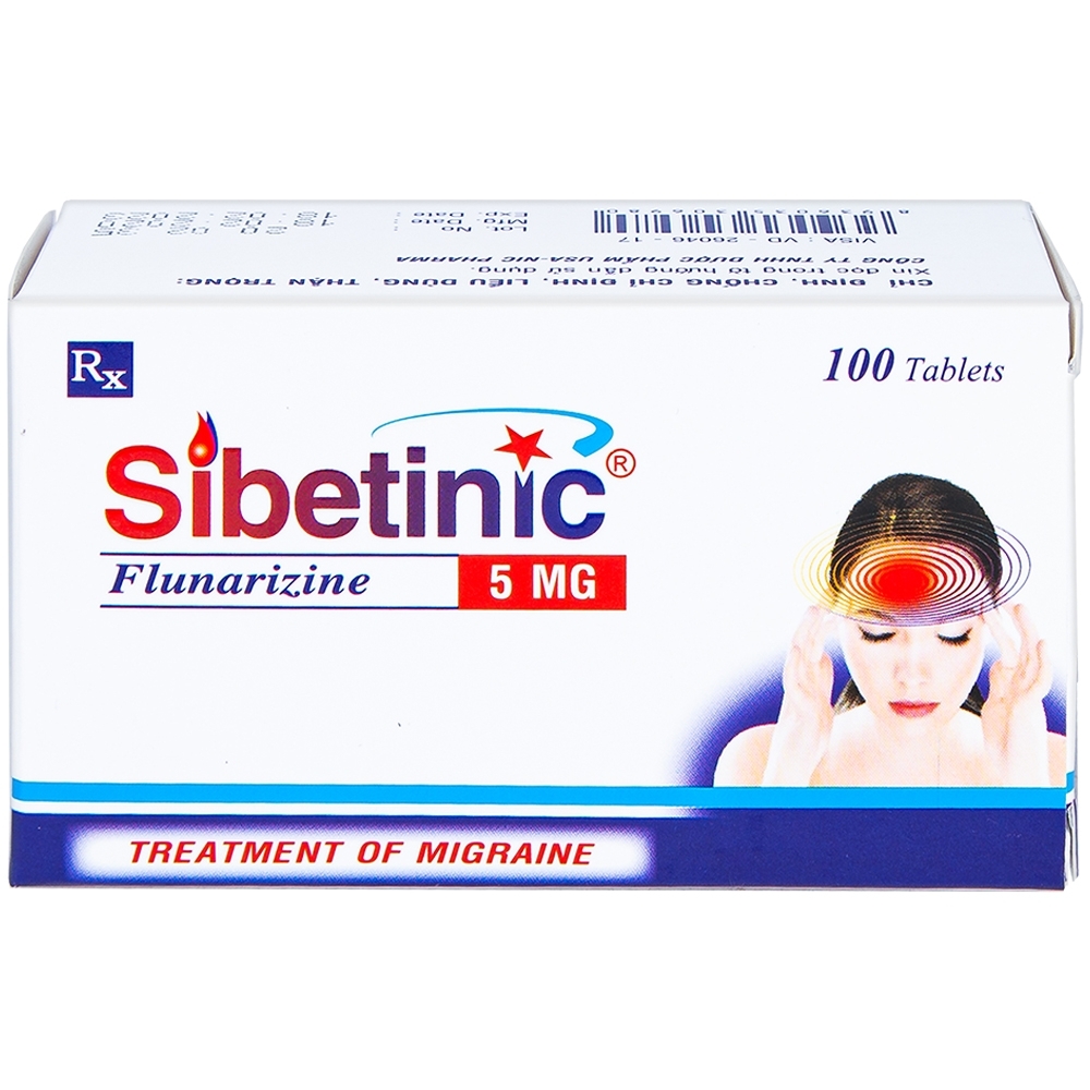 Hình ảnh Thuốc Sibetinic đặc trị đau nửa đầu(10 vỉ x 10 viên)