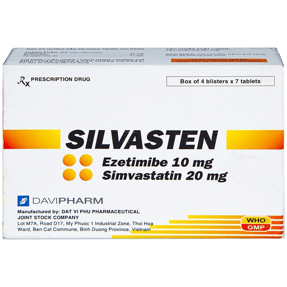 Hình ảnh Thuốc Silvasten Davi Pharm hạ lipid máu (4 vỉ x 7 viên)