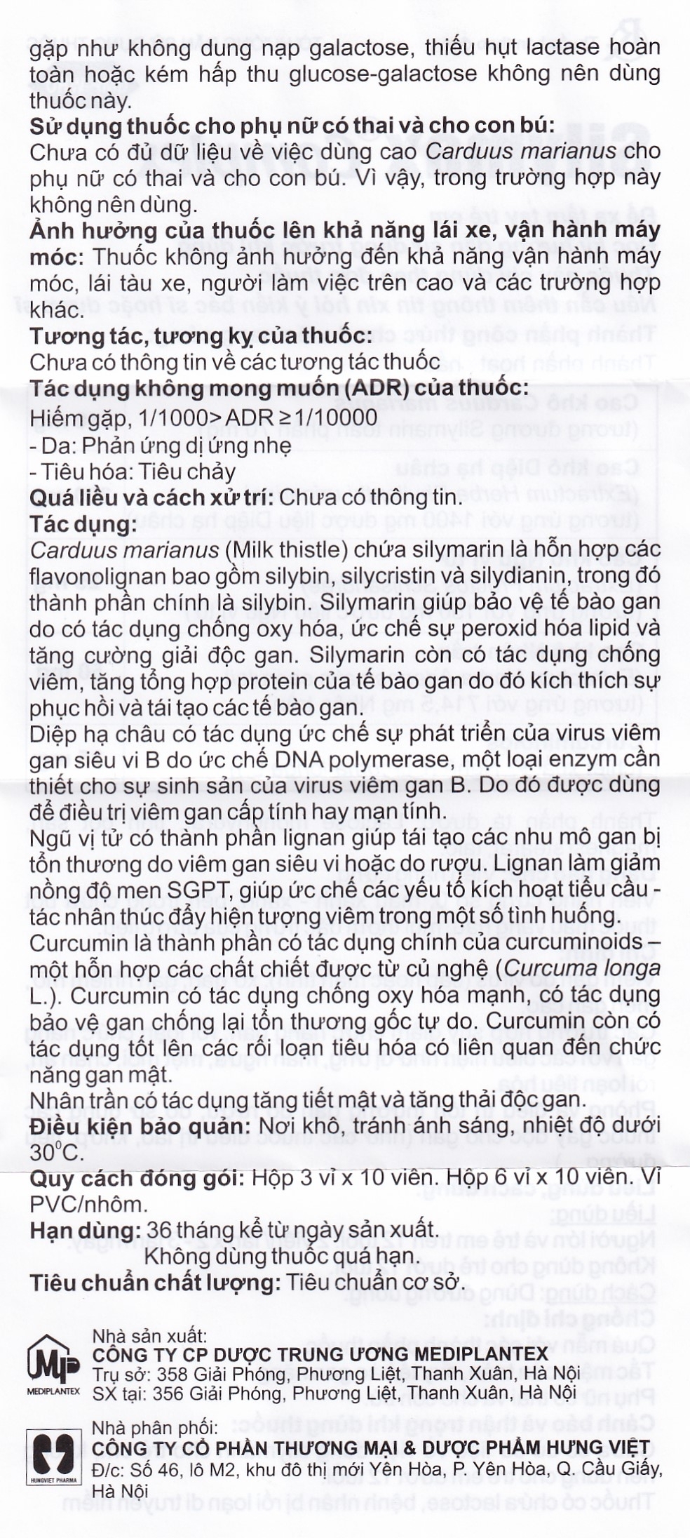 Hình ảnh Thuốc Silymax Complex Mediplantex điều trị viêm gan do virus, xơ gan (6 vỉ x 10 viên) 