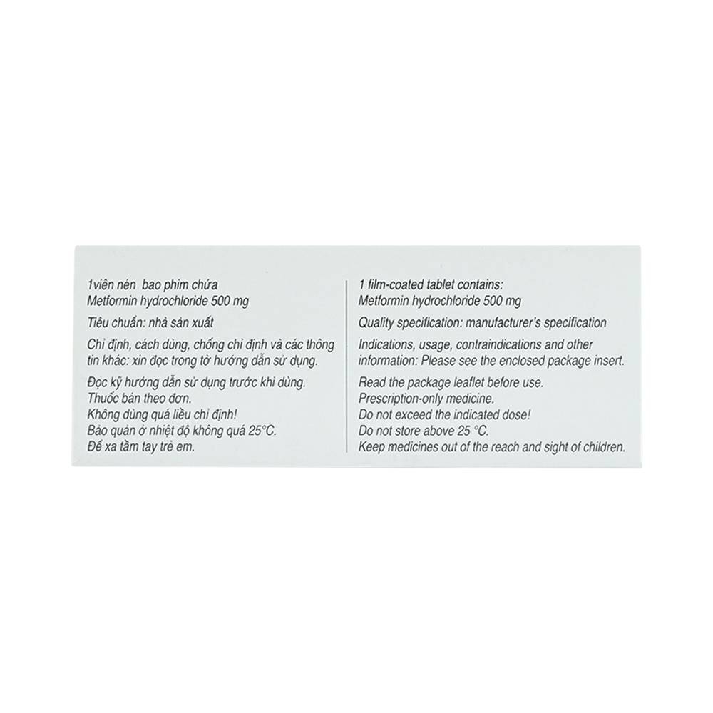 Hình ảnh Thuốc Siofor 500 Berlin điều trị đái tháo đường típ 2 (4 vỉ x 15 viên)