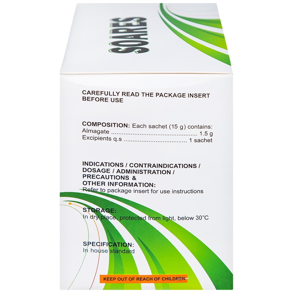 Hình ảnh Hỗn dịch uống Soares Davipharm loét dạ dày - tá tràng, viêm dạ dày (30 gói x 15g)