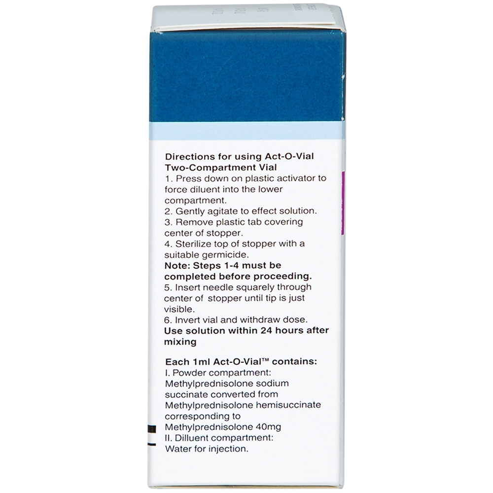 Hình ảnh Bột pha tiêm Solu-Medrol 40mg Pfizer điều trị rối loạn thấp khớp, lupus ban đỏ hệ thống (1 lọ x 1ml)