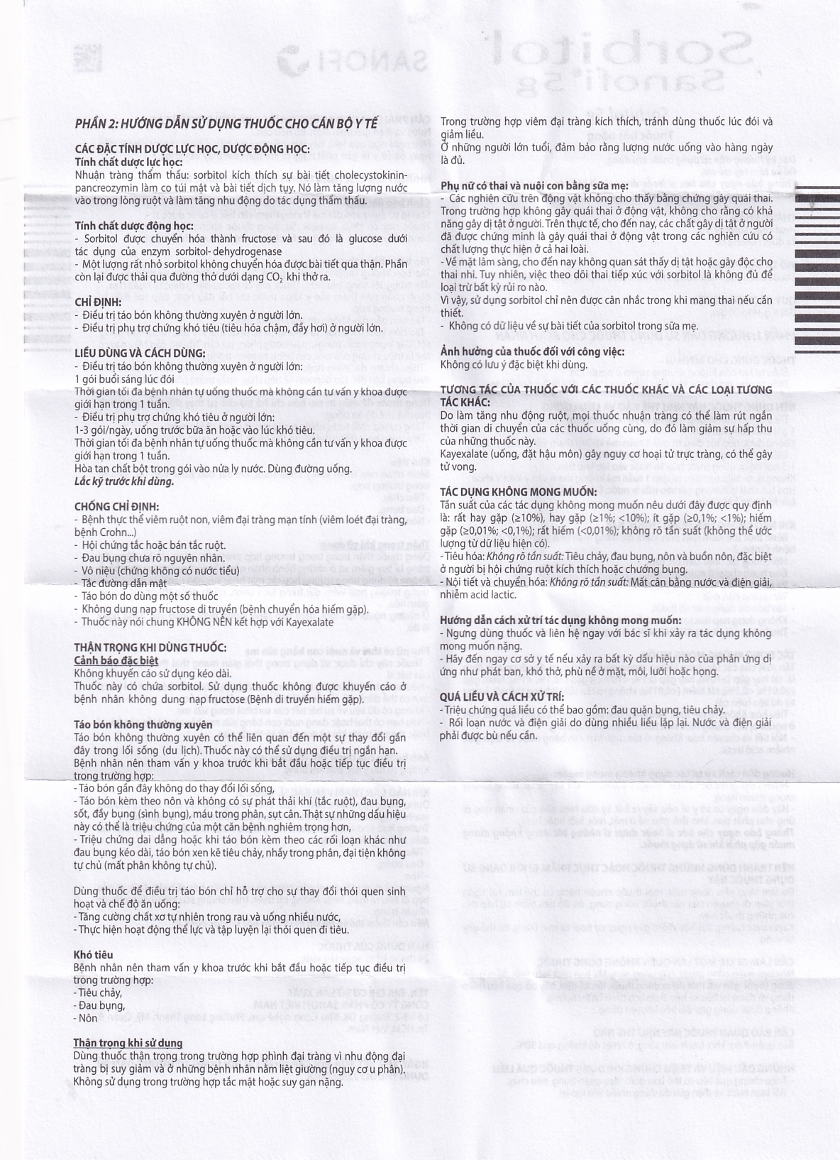 Hình ảnh Thuốc bột Sorbitol Domesco 5g điều trị táo bón, phụ trợ chứng khó tiêu (25 gói x 5g)