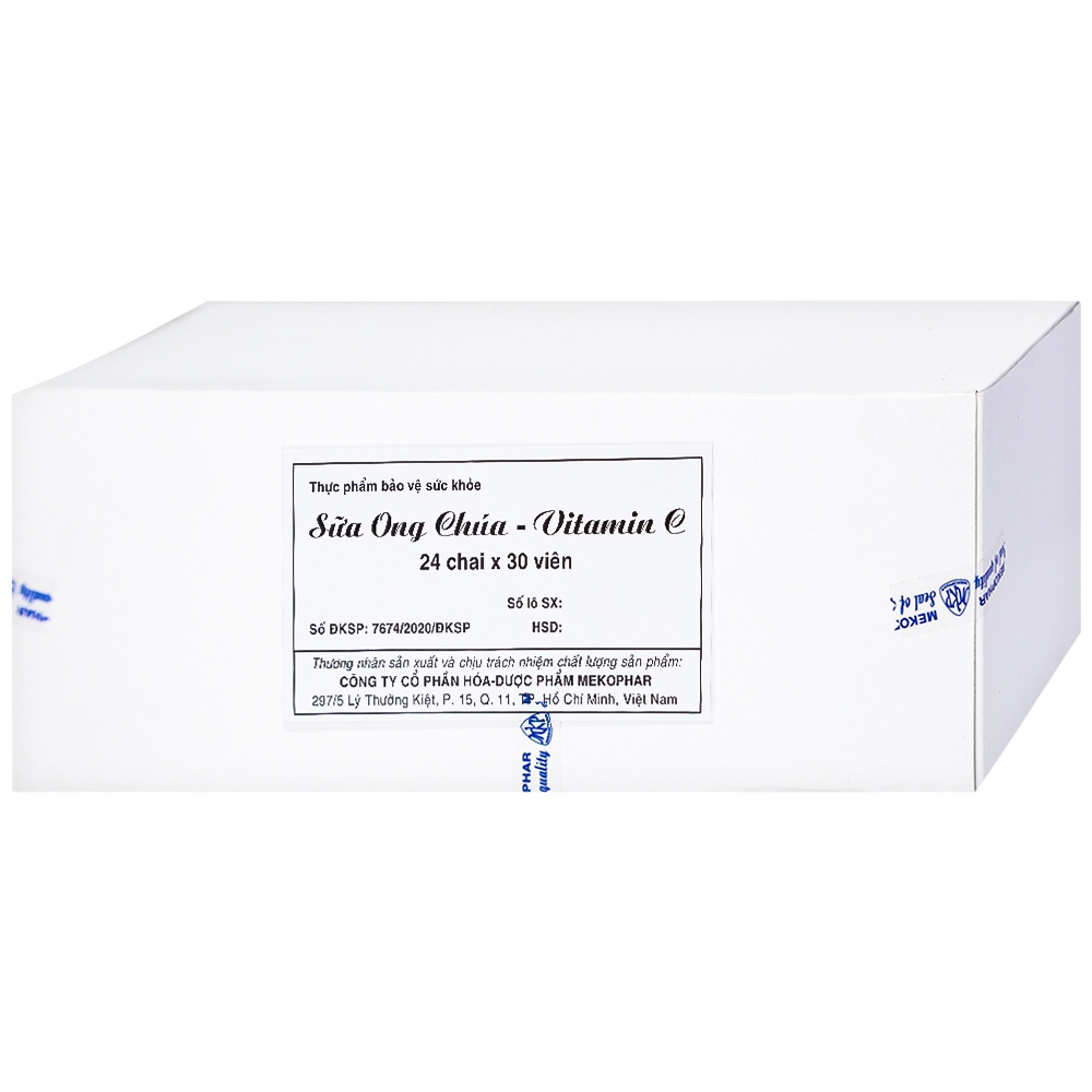 Hình ảnh Viên ngậm Sữa Ong Chúa Vitamin C Mekophar bổ sung vitamin C cho cơ thể (24 hộp lẻ x 30 viên)
