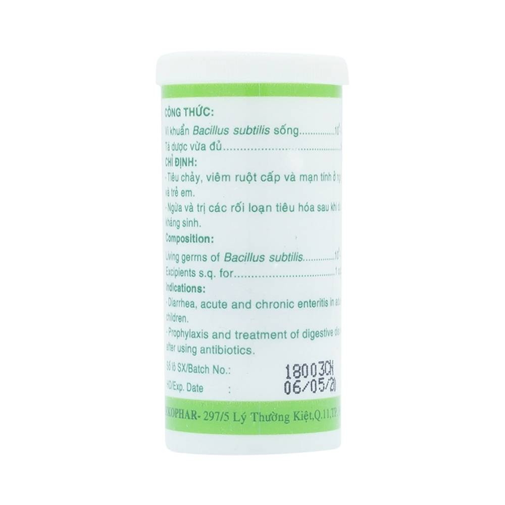 Hình ảnh Thuốc Subtyl Mekophar điều trị tiêu chảy, viêm ruột (20 viên)