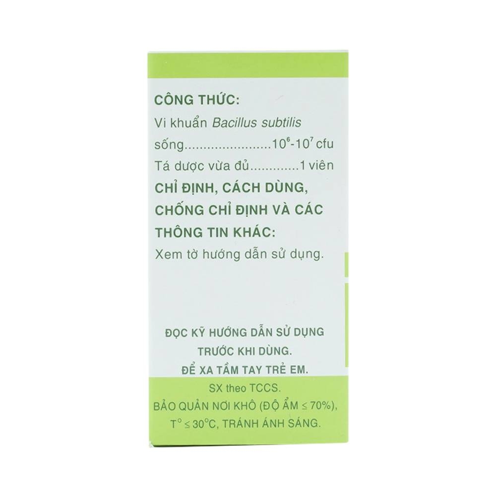 Hình ảnh Thuốc Subtyl Mekophar điều trị tiêu chảy, viêm ruột (20 viên)