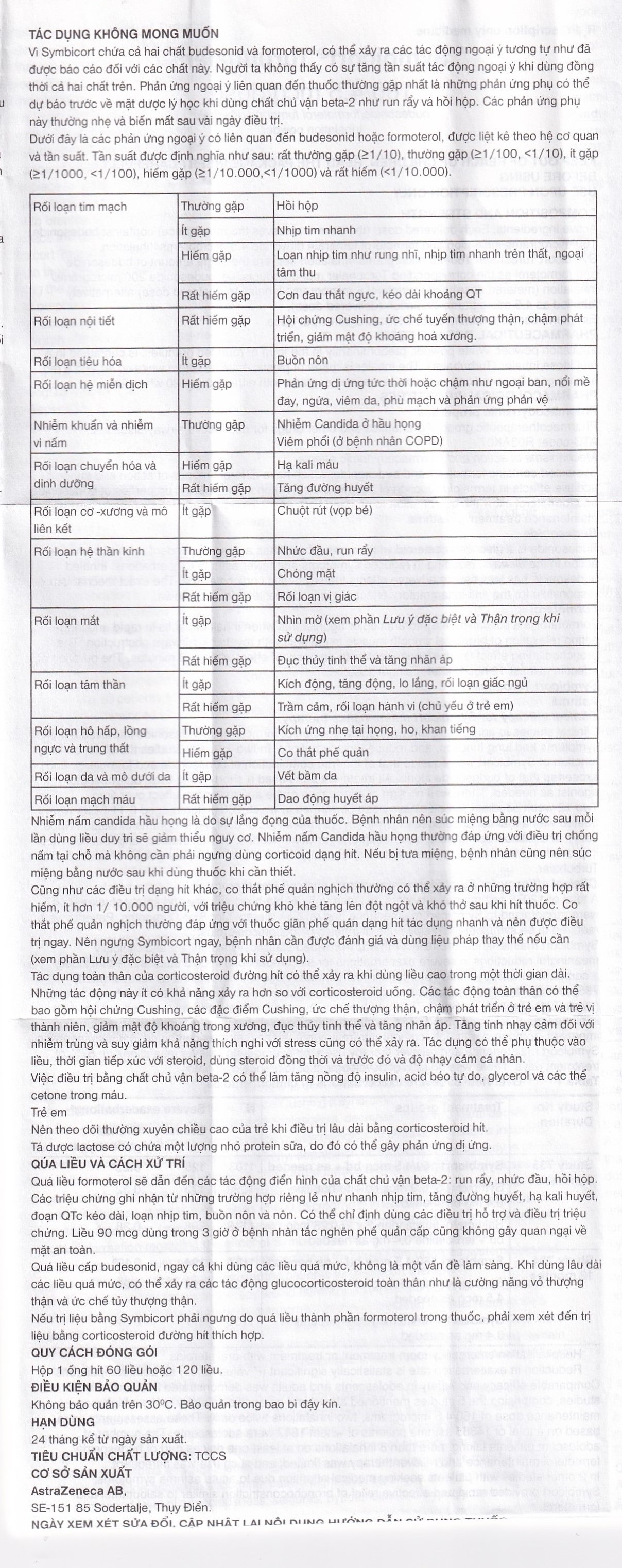 Hình ảnh Thuốc bột để hít Symbicort AstraZeneca điều trị hen suyễn (120 liều)
