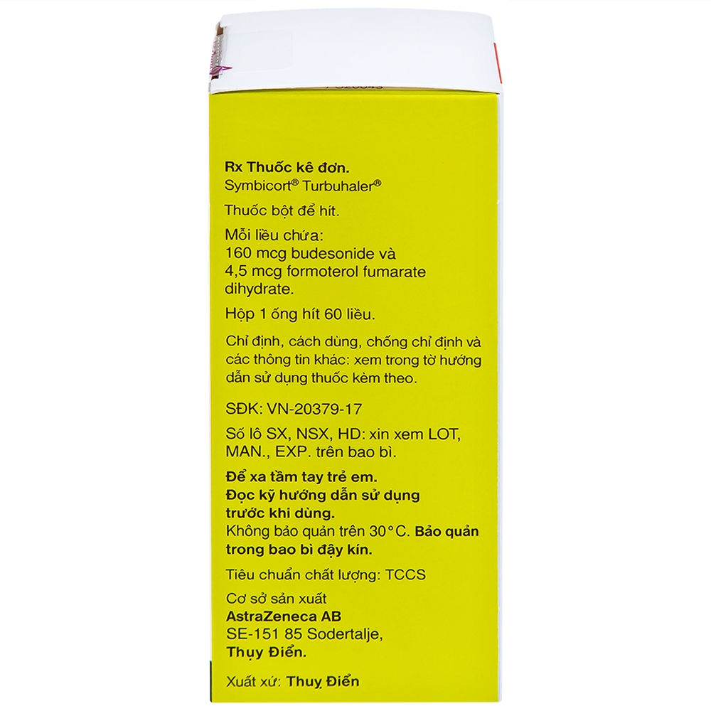 Hình ảnh Thuốc bột để hít Symbicort AstraZeneca điều trị hen suyễn (60 liều)