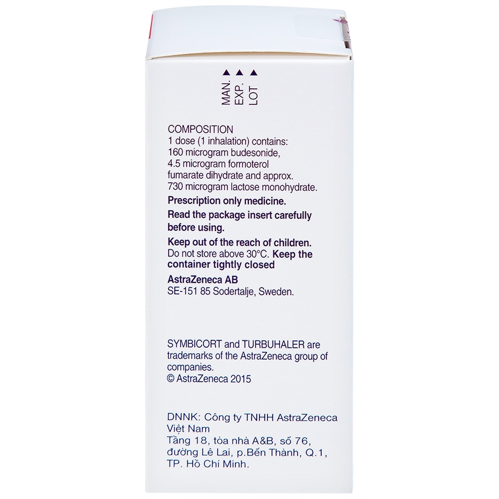 Hình ảnh Thuốc bột để hít Symbicort AstraZeneca điều trị hen suyễn (60 liều)