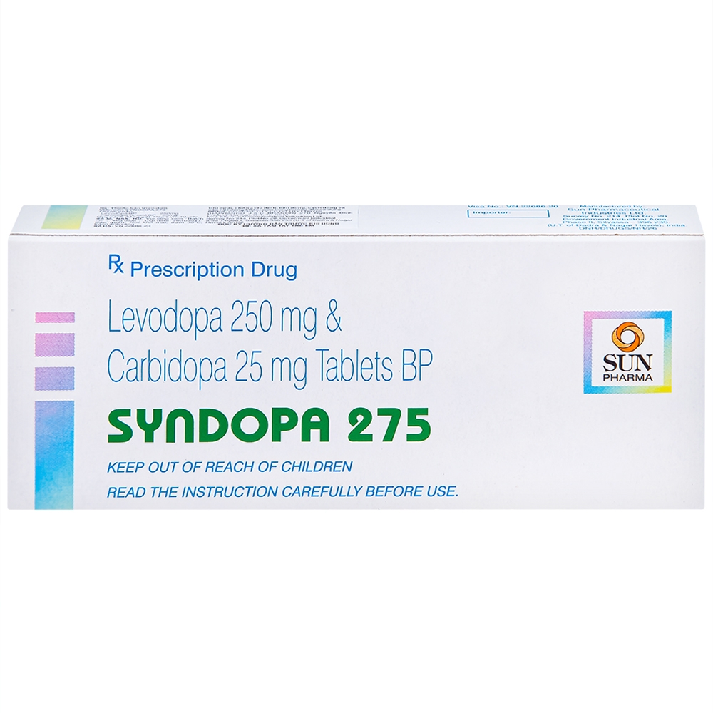 Hình ảnh Thuốc Syndopa 275 Sun Pharma điều trị triệu chứng bệnh Parkinson (5 vỉ x 10 viên)