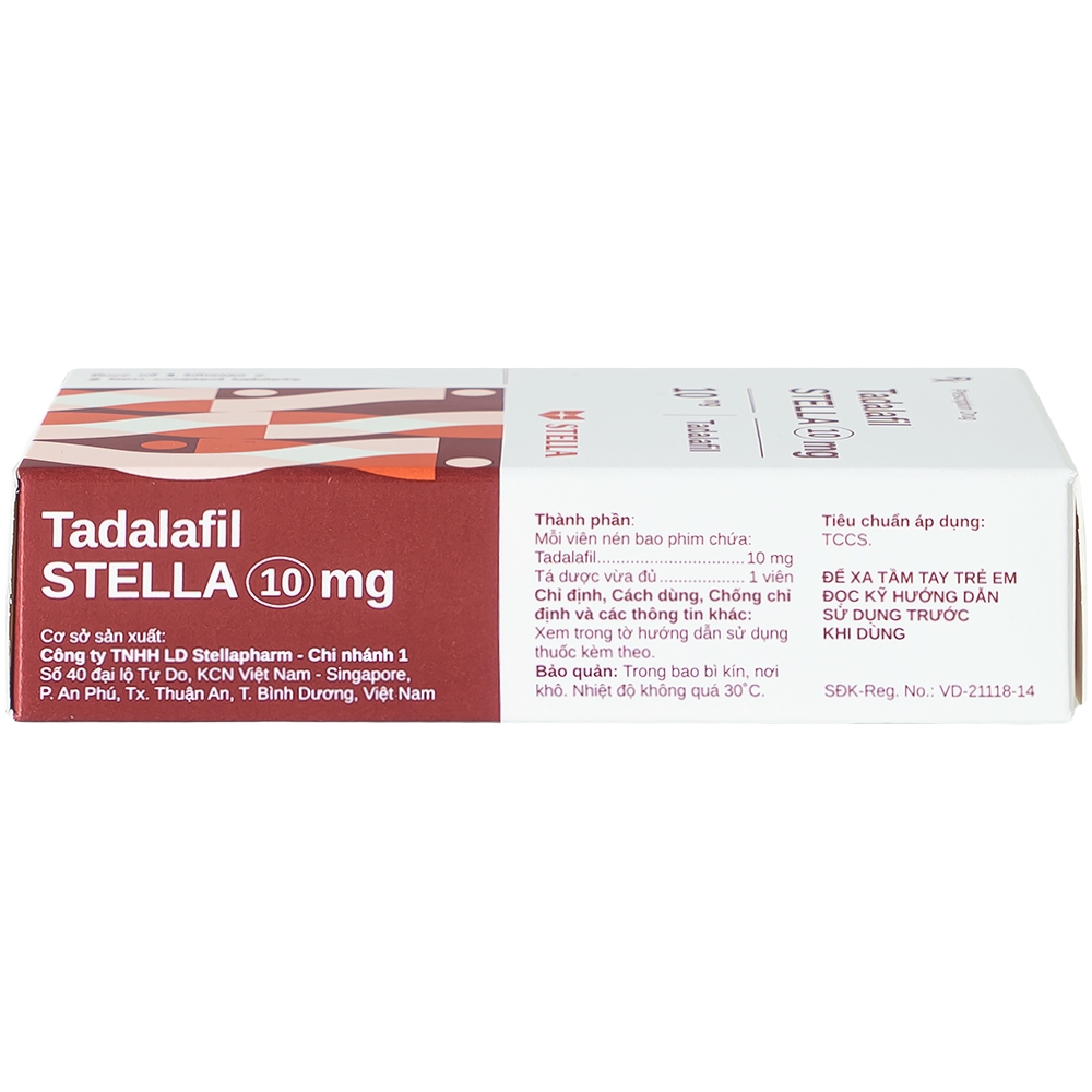 Hình ảnh Thuốc Tadalafil Stella 10mg điều trị rối loạn cương dương (1 vỉ x 2 viên)