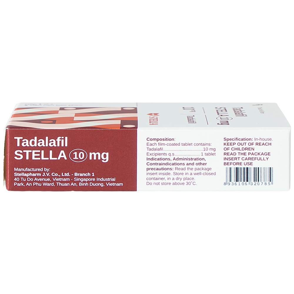 Hình ảnh Thuốc Tadalafil Stella 10mg điều trị rối loạn cương dương (1 vỉ x 2 viên)