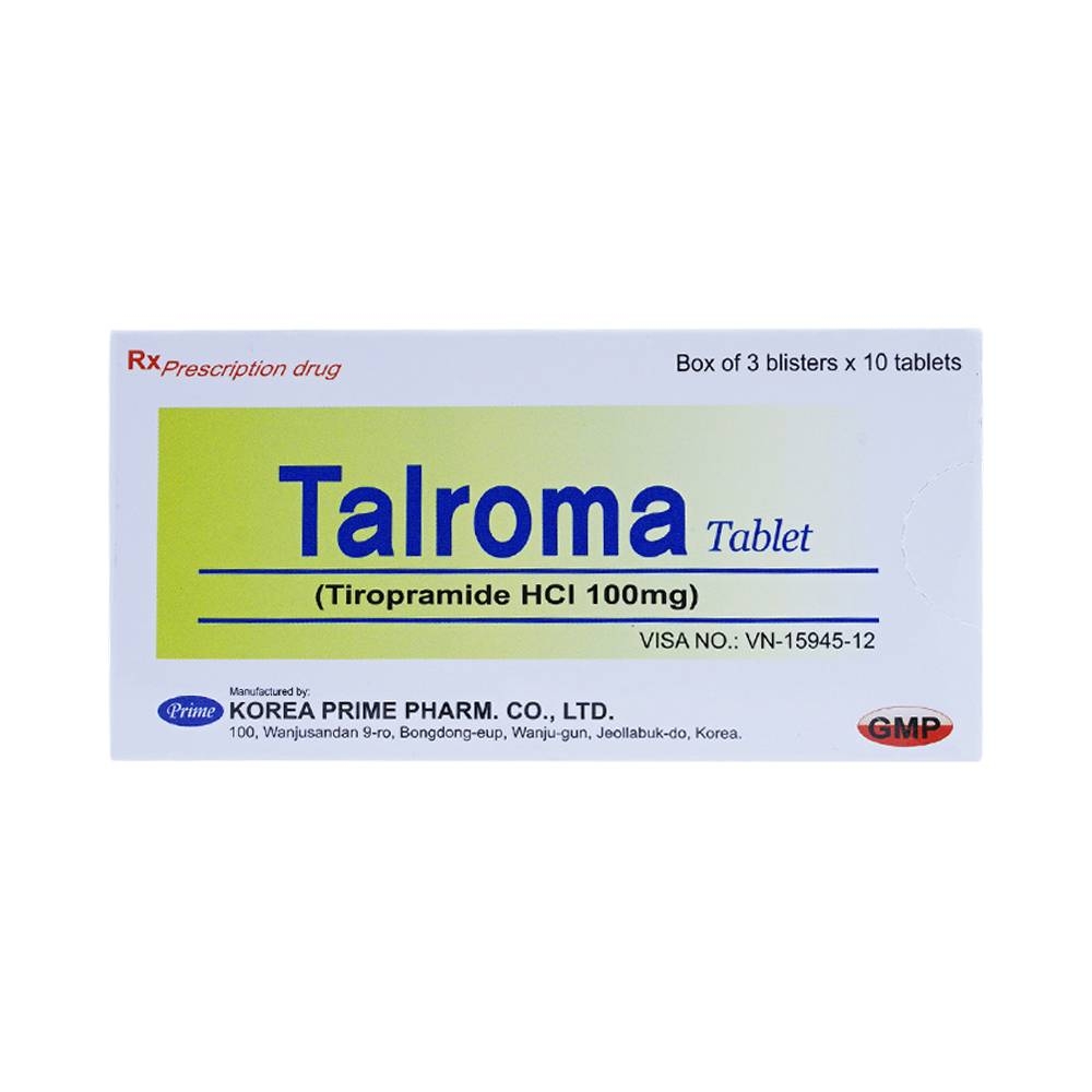 Hình ảnh Thuốc Talroma Korea Prime Pharma giảm đau do co thắt tiêu hóa (3 vỉ x 10 viên)