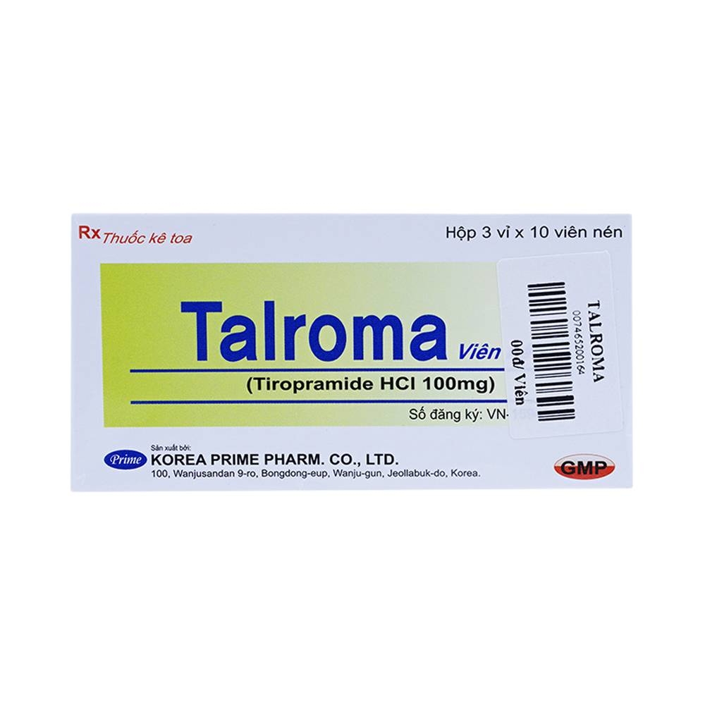 Hình ảnh Thuốc Talroma Korea Prime Pharma giảm đau do co thắt tiêu hóa (3 vỉ x 10 viên)