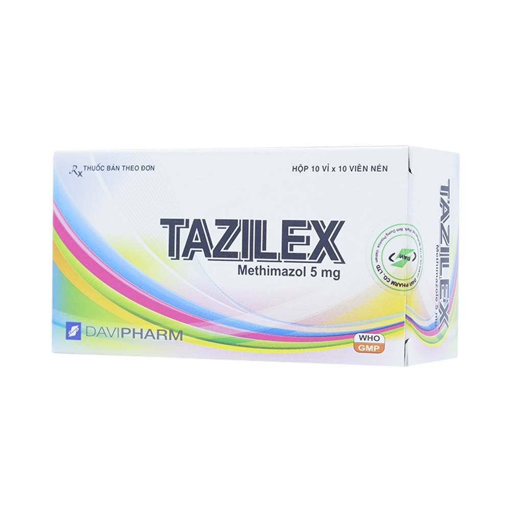 Hình ảnh Thuốc Tazilex Davipharm điều trị trước khi phẫu thuật tuyến giáp (10 vỉ x 10 viên) 
