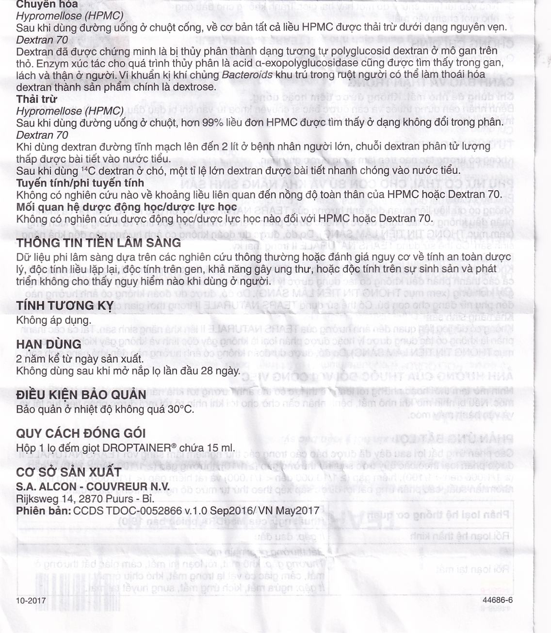 Hình ảnh Thuốc nhỏ mắt Tears Naturale II Alcon giảm tiết nước mắt hoặc dịch nhầy (15ml)