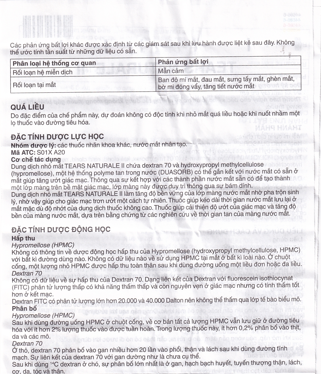 Hình ảnh Thuốc nhỏ mắt Tears Naturale II Alcon giảm tiết nước mắt hoặc dịch nhầy (15ml)