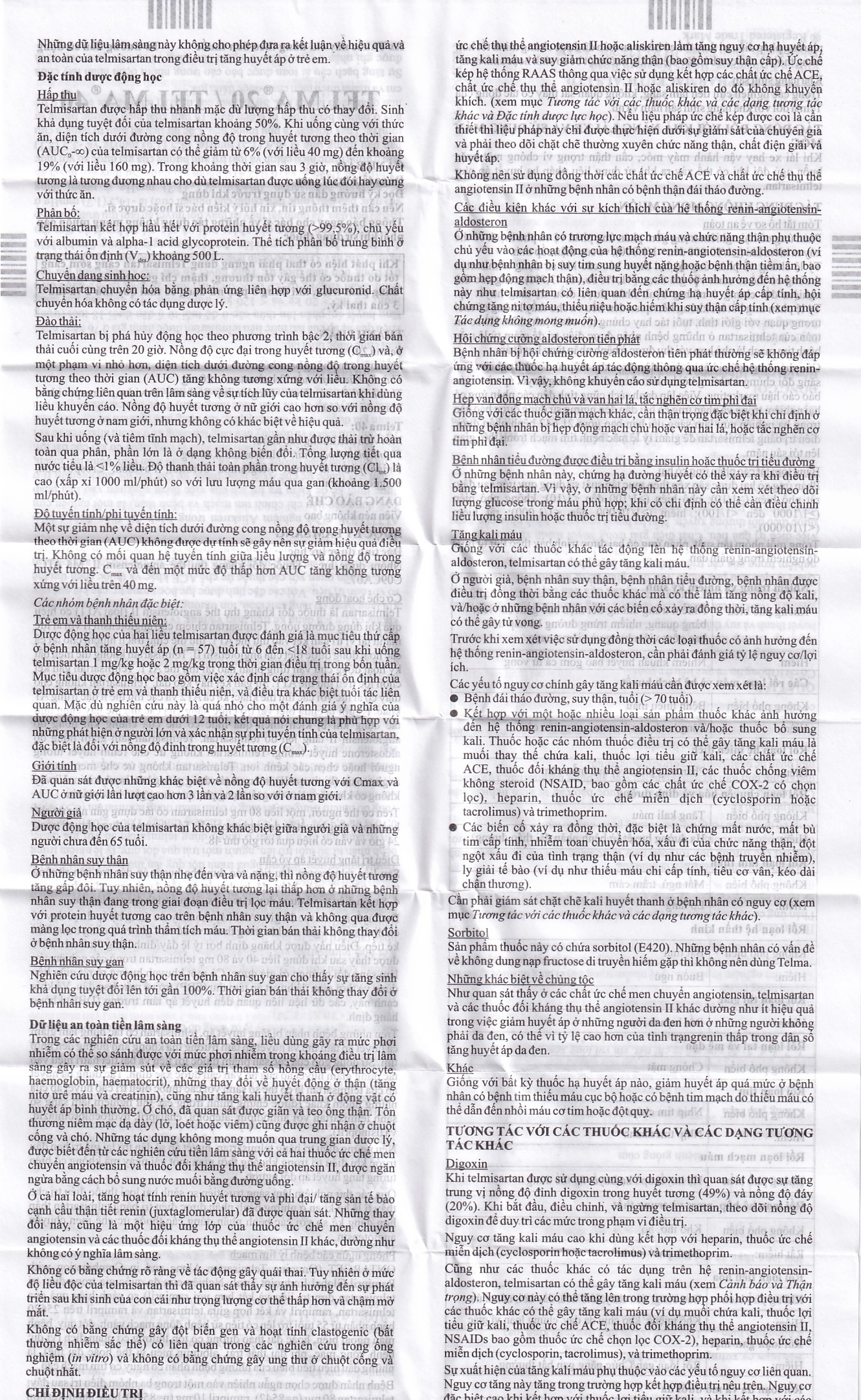 Hình ảnh Thuốc Telma 40mg Glenmark điều trị tăng huyết áp (1 vỉ x 10 viên)