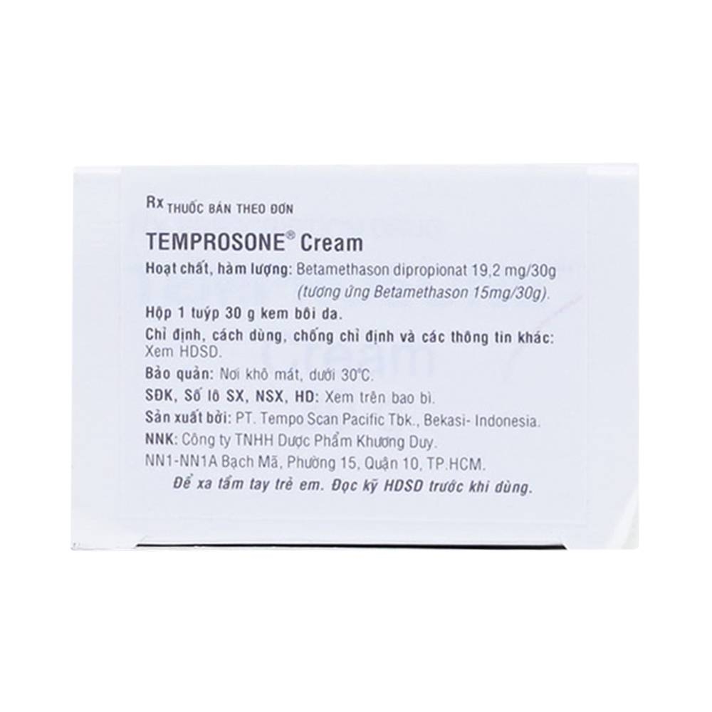 Hình ảnh Kem bôi Temprosone Cream điều trị vảy nến, viêm da thượng bì (30g)
