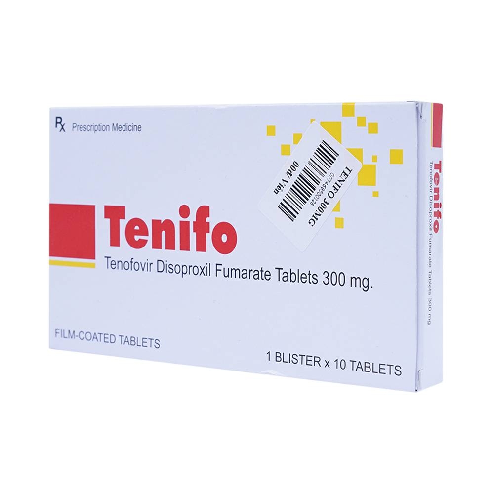 Hình ảnh Thuốc Tenifo Atra điều trị nhiễm HIV-1, viêm gan B (1 vỉ x 10 viên)
