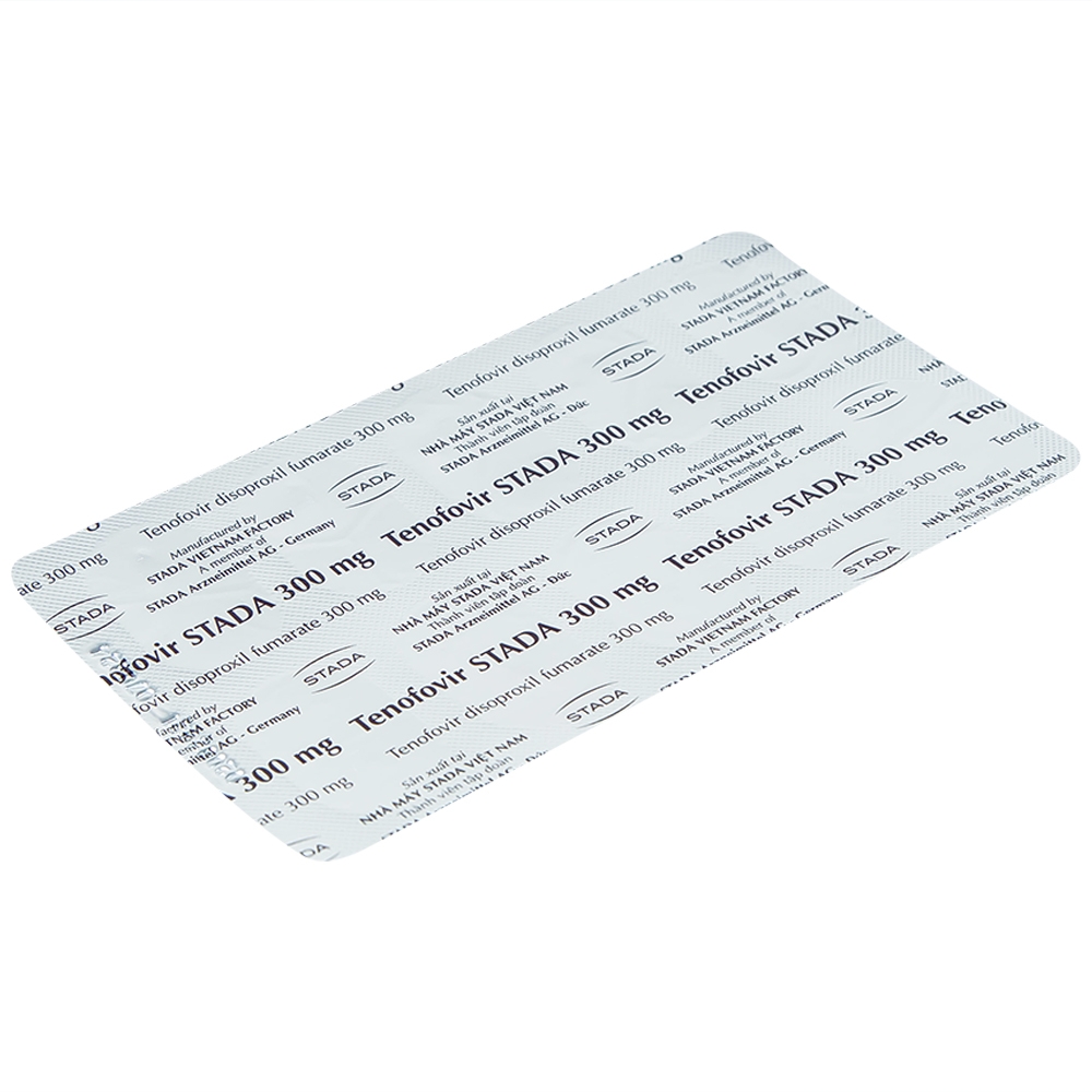 Hình ảnh Thuốc Tenofovir STADA 300mg điều trị nhiễm HIV-1, viêm gan B (3 vỉ x 10 viên)