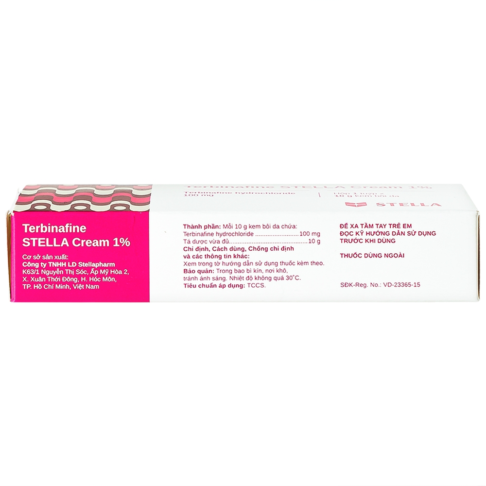 Hình ảnh Kem bôi da Terbinafine Stella Cream 1% (10g) điều trị nhiễm nấm ở da, lang ben