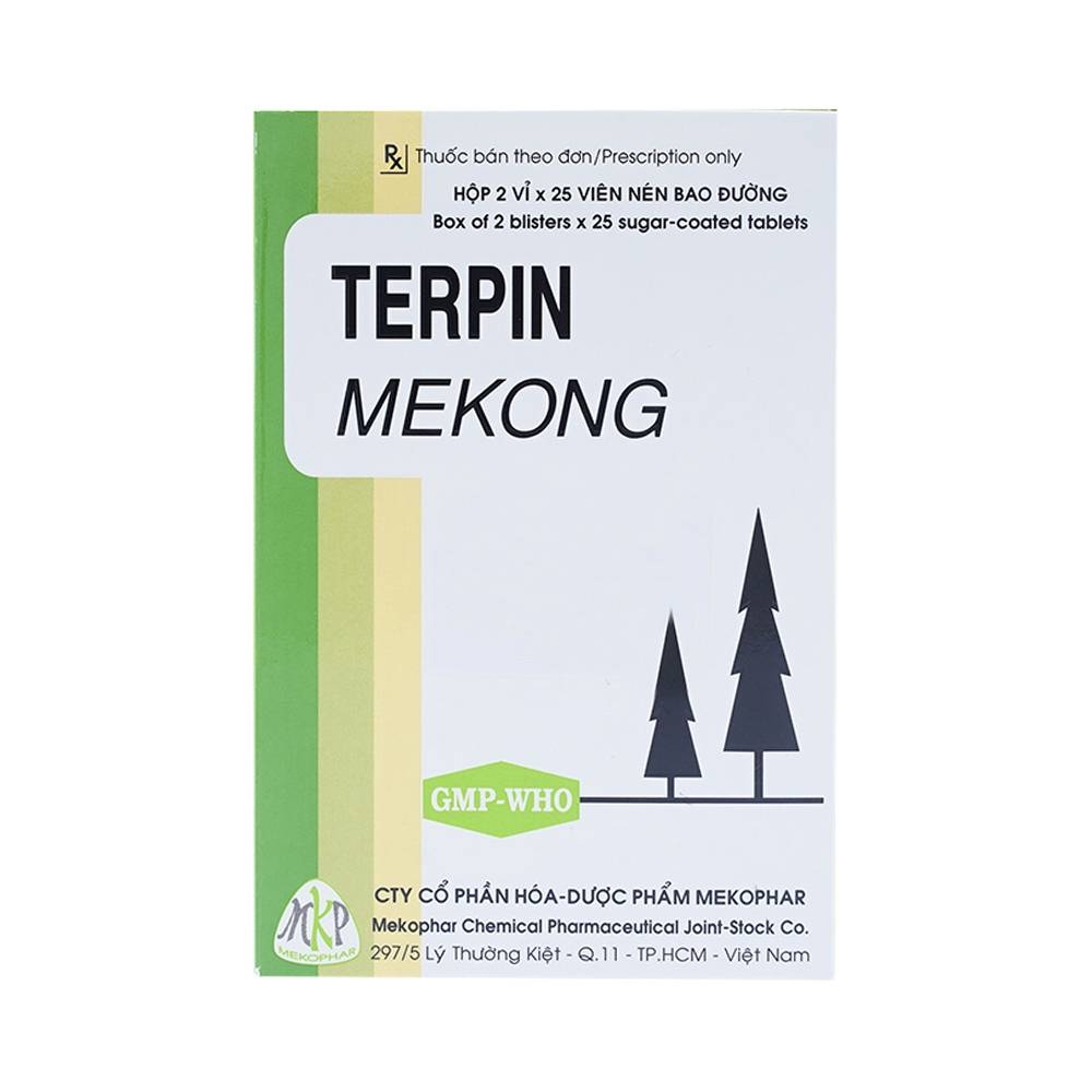 Hình ảnh Thuốc Terpin Mekong Mekophar giảm ho, long đàm (2 vỉ x 25 viên)
