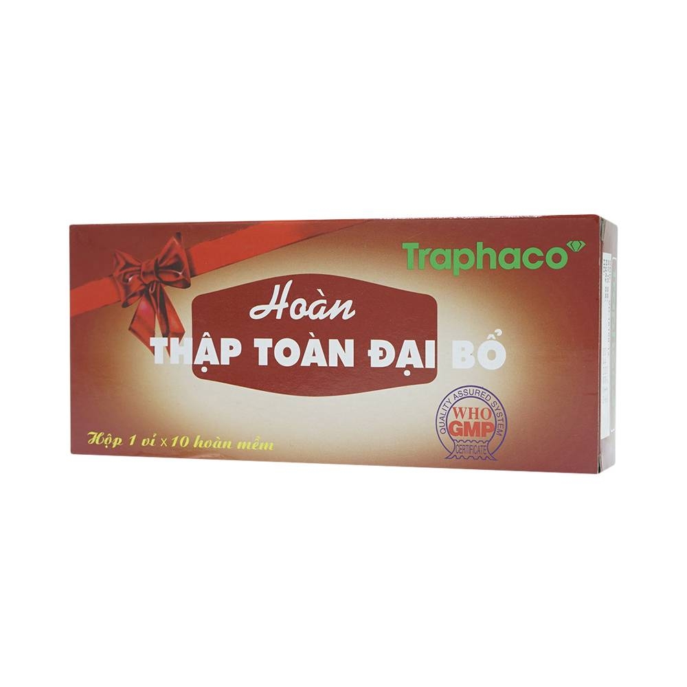 Hình ảnh Thuốc Thập Toàn Đại Bổ Traphaco bổ khí huyết điều trị các chứng khí huyết hư, đánh trống ngực (1 vỉ x 10 viên)