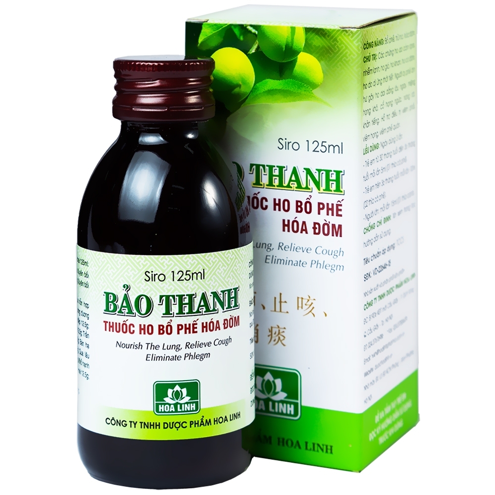 Hình ảnh Siro ho Bảo Thanh điều trị các chứng ho, viêm phổi (125ml)