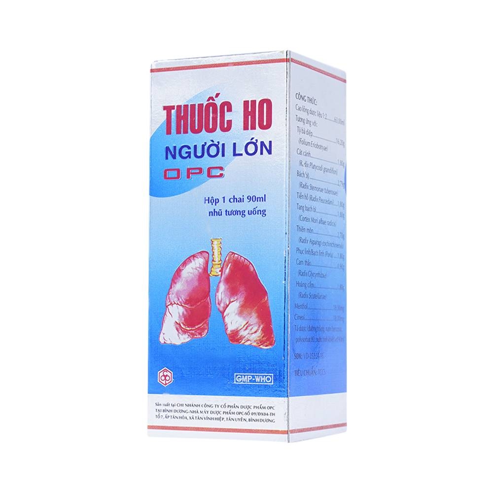 Hình ảnh Thuốc ho người lớn OPC điều trị viêm nhiễm đường hô hấp, các chứng ho gió (90ml)