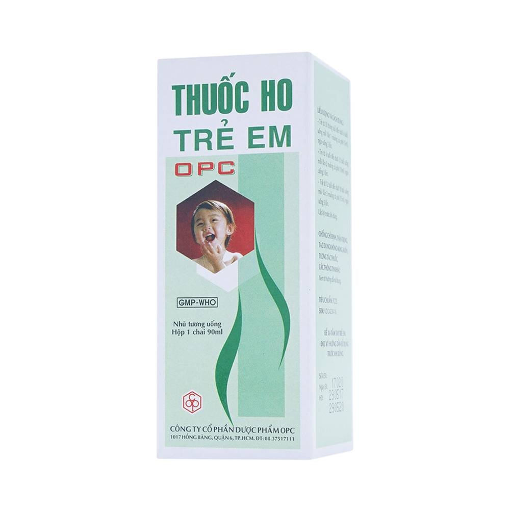 Hình ảnh Siro ho trẻ em OPC điều trị viêm nhiễm đường hô hấp, các chứng ho gió, ho cảm, ho có đàm, đau họng (90ml)