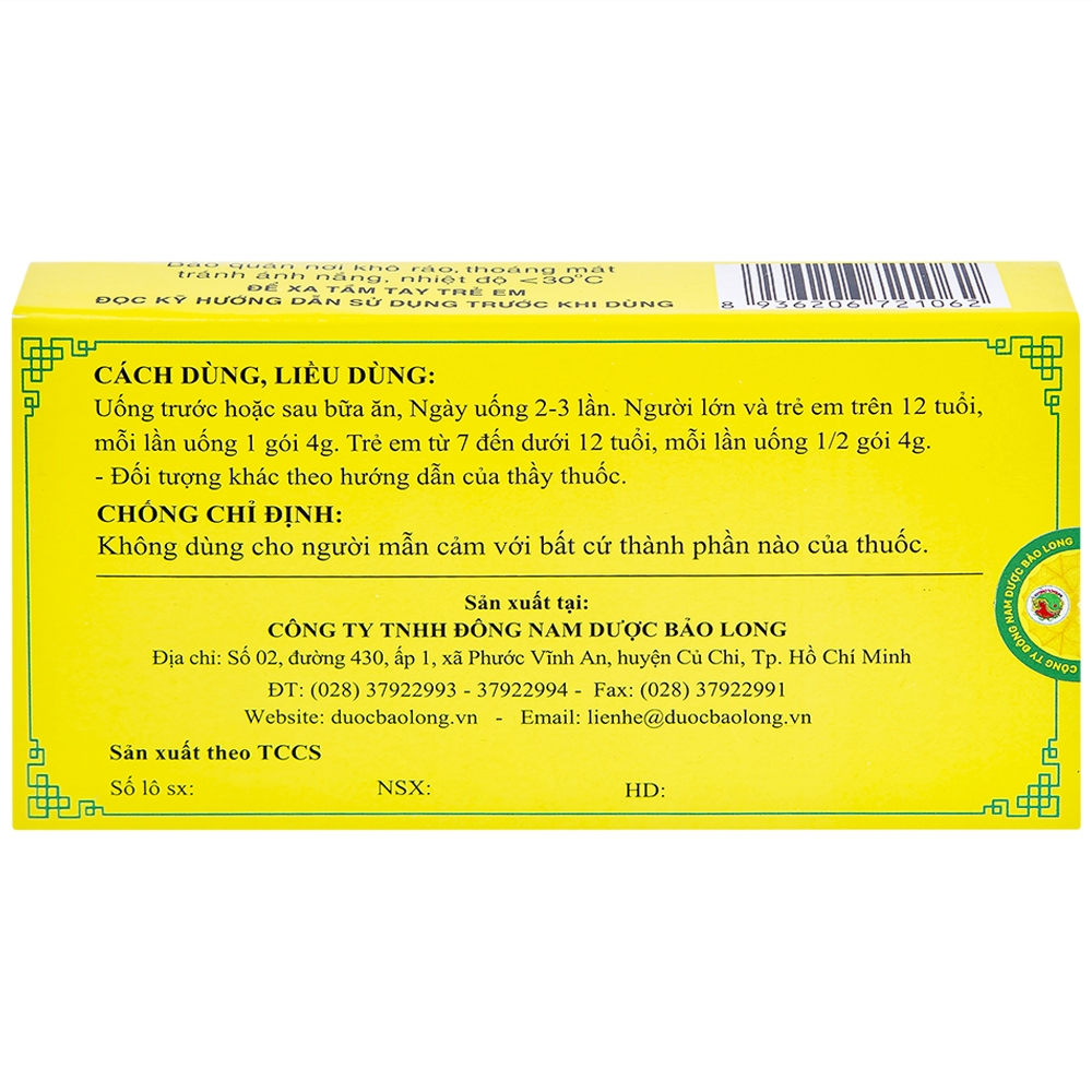 Hình ảnh Thuốc Tiềm Long Bảo Long điều trị viêm đại tràng, loét hành tá tràng (10 gói x 4g)