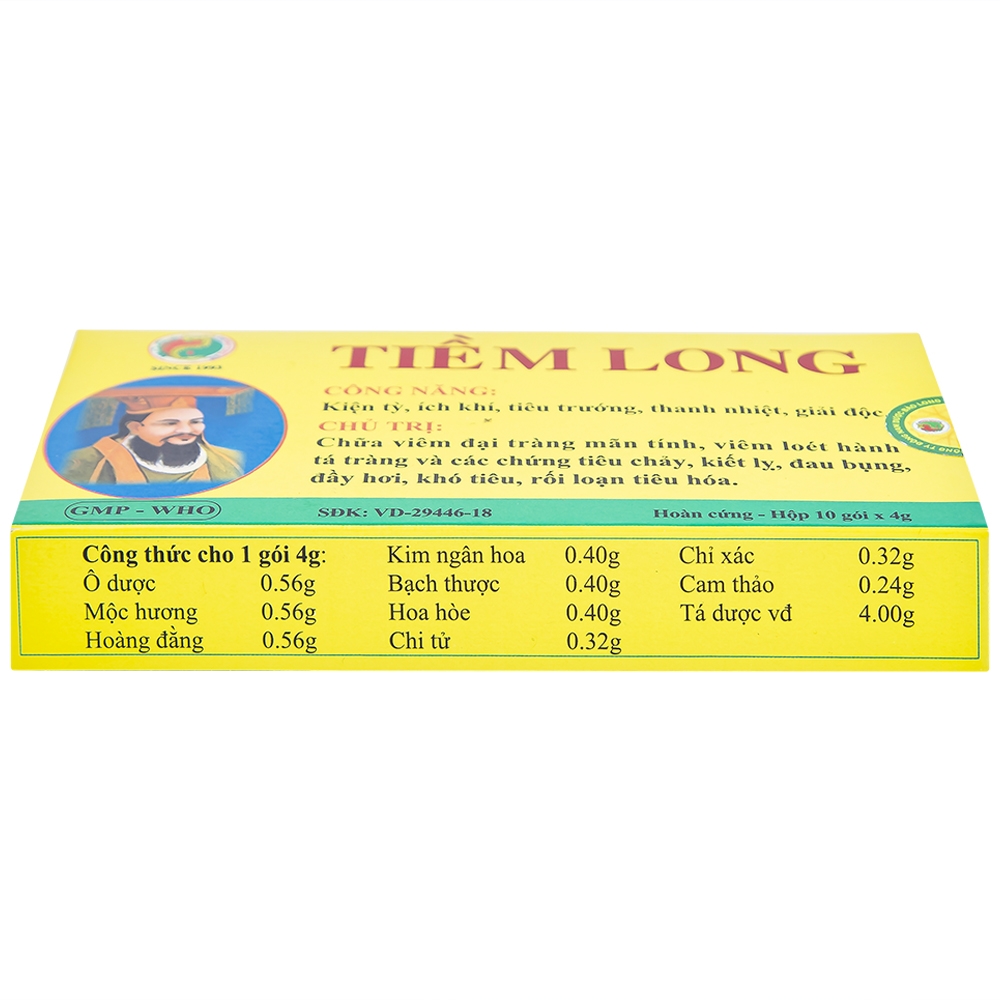 Hình ảnh Thuốc Tiềm Long Bảo Long điều trị viêm đại tràng, loét hành tá tràng (10 gói x 4g)