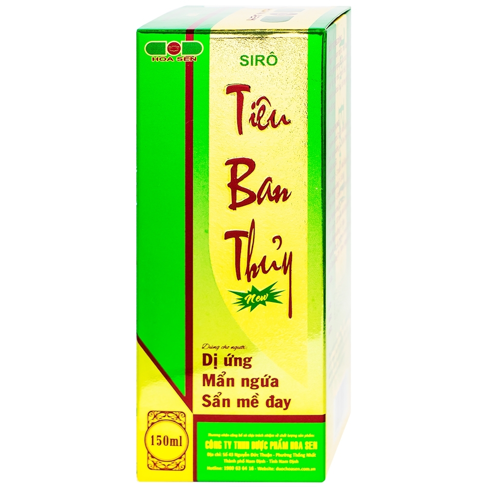 Hình ảnh Siro Tiêu Ban Thủy Hoa Sen giúp thanh nhiệt giải độc, hỗ trợ giảm dị ứng (150ml)