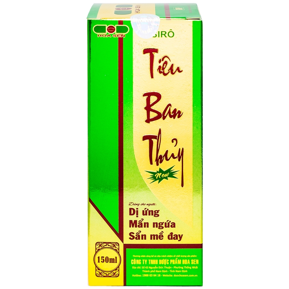 Hình ảnh Siro Tiêu Ban Thủy Hoa Sen giúp thanh nhiệt giải độc, hỗ trợ giảm dị ứng (150ml)