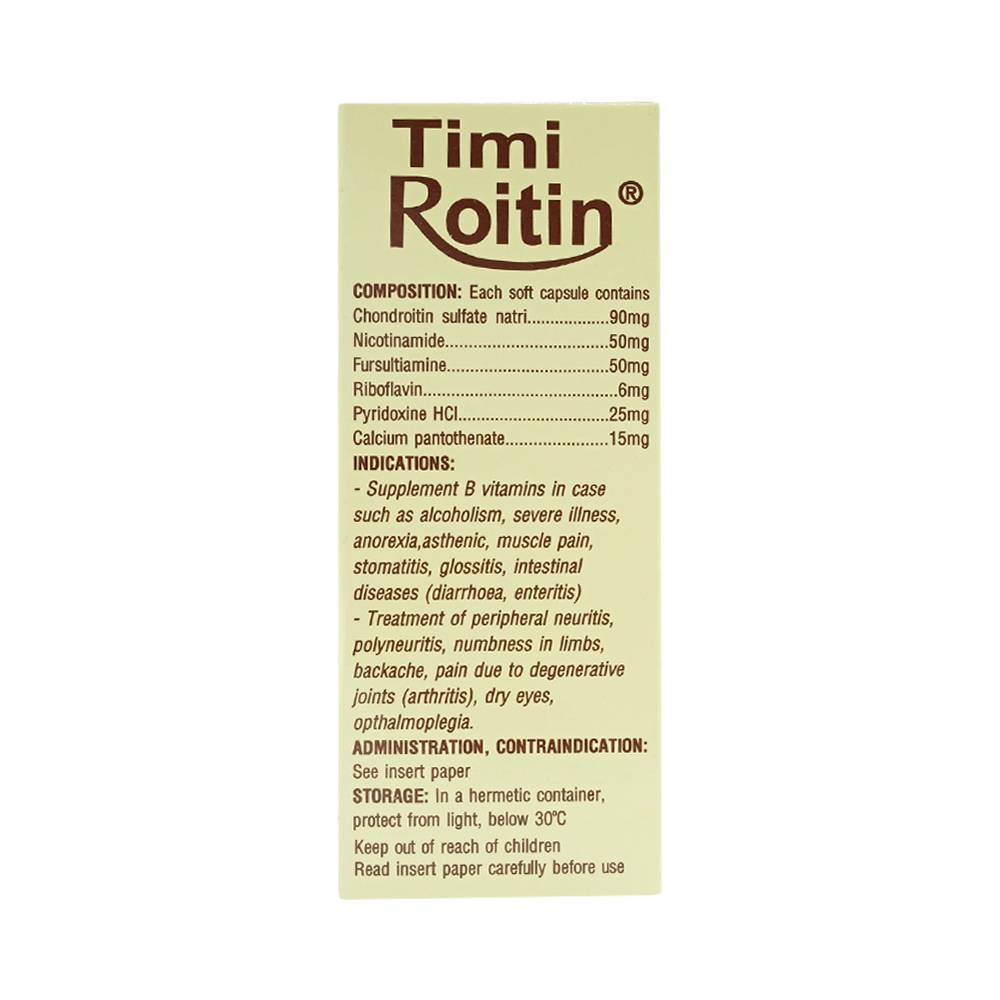 Hình ảnh Thuốc Tmi Roitin bổ sung các vitamin nhóm B (24 vỉ x 5 viên)