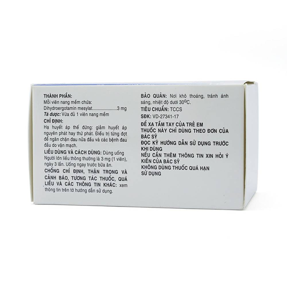 Hình ảnh Thuốc Timmak 3mg S.P.M điều trị rối loạn tuần hoàn thể đứng (6 vỉ x 10 viên)