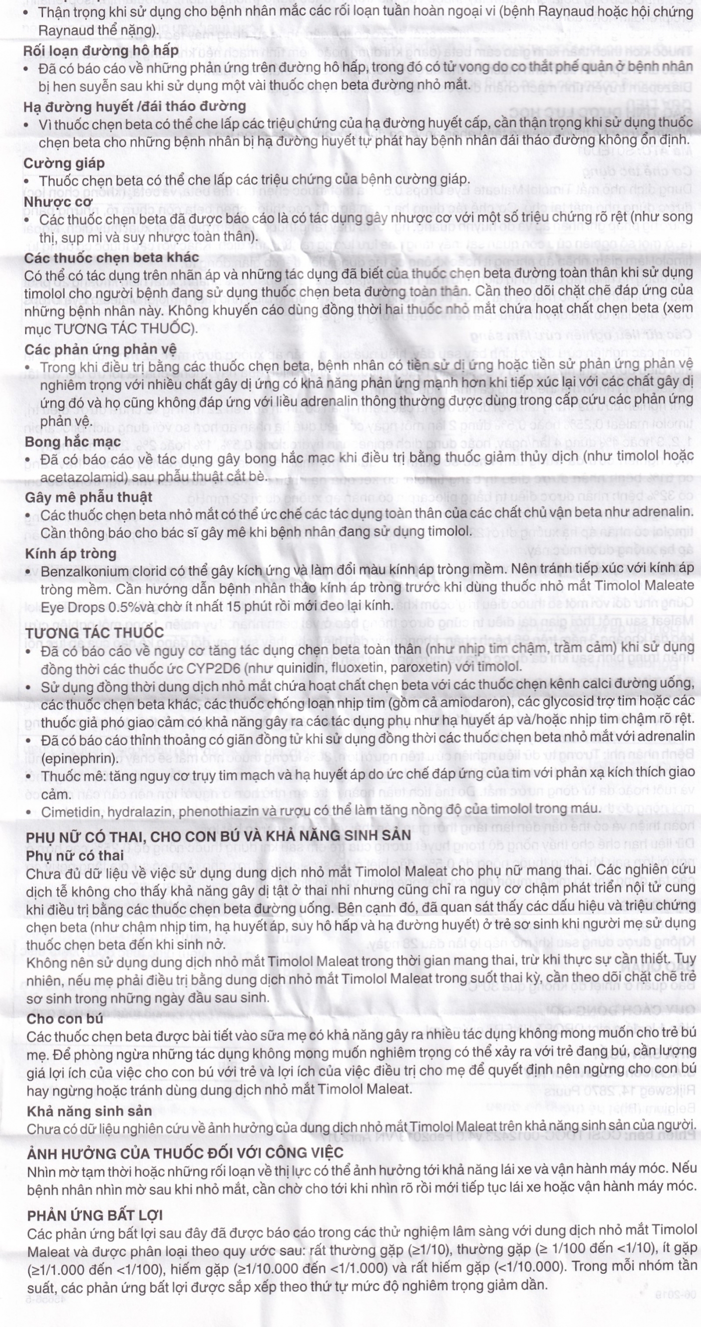 Hình ảnh Dung dịch nhỏ mắt Timolol Maleate Eye Drops 0.5% Alcon điều trị tăng nhãn áp (5ml)