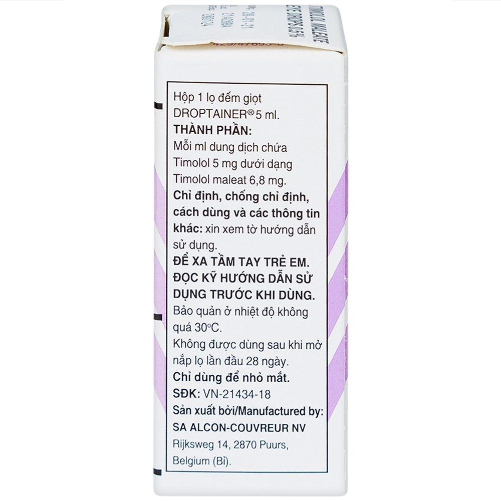 Hình ảnh Dung dịch nhỏ mắt Timolol Maleate Eye Drops 0.5% Alcon điều trị tăng nhãn áp (5ml)