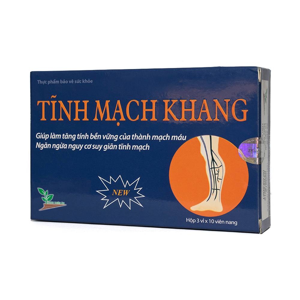Hình ảnh Viên uống Tĩnh Mạch Khang Phương Đông giúp tăng tính bền vững của thành mạch máu (3 vỉ x 10 viên)