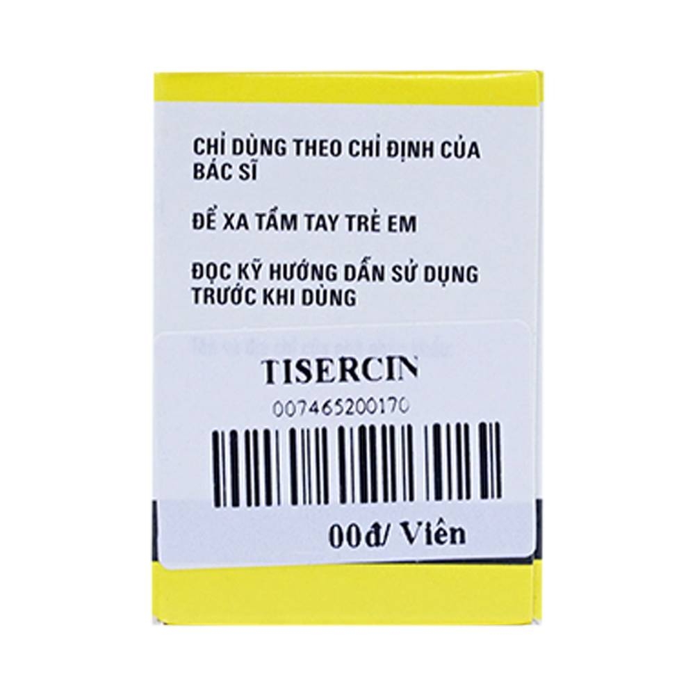 Hình ảnh Thuốc Tisercin 25mg Egis điều trị loạn thần (1 lọ x 50 viên)