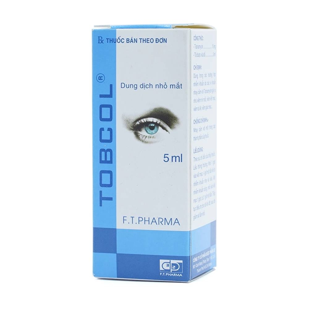 Hình ảnh Thuốc nhỏ mắt Tobcol Dược 3-2 điều trị viêm mi mắt, viêm kết mạc (5ml)