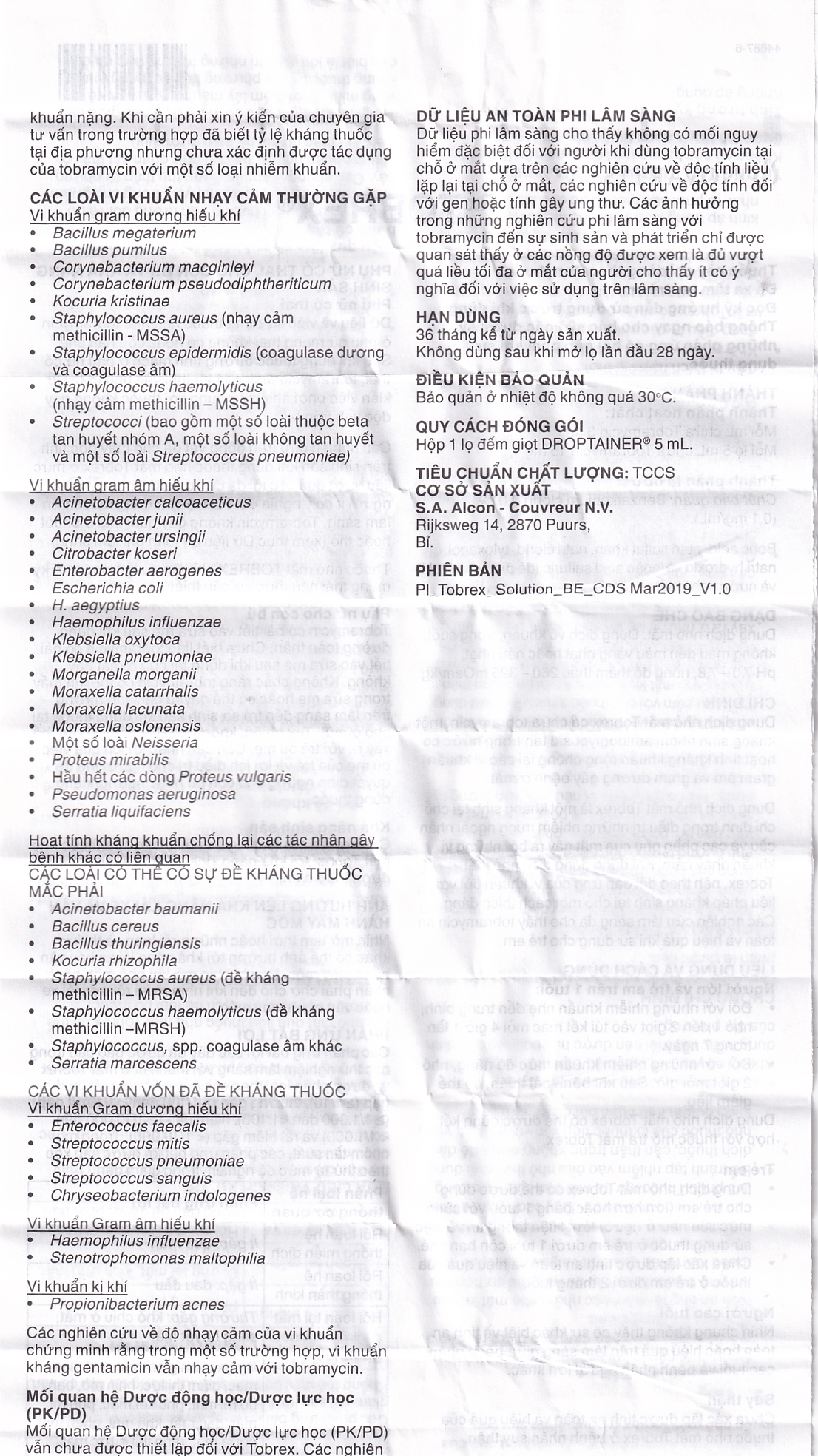 Hình ảnh Thuốc nhỏ mắt Tobrex Alcon điều trị nhiễm khuẩn ở mắt (5ml)