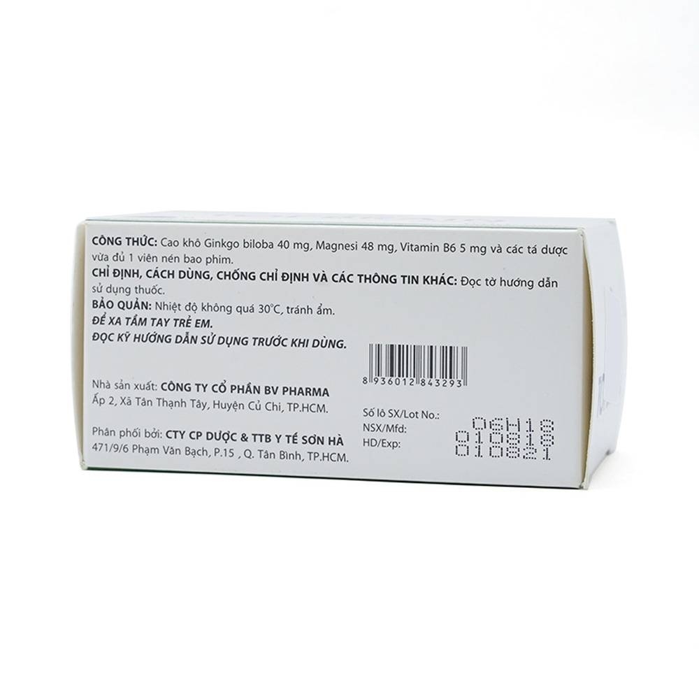 Hình ảnh Thuốc Topbrain BV Pharma điều trị tăng tuần hoàn não, tăng cường trí nhớ (6 vỉ x 10 viên)