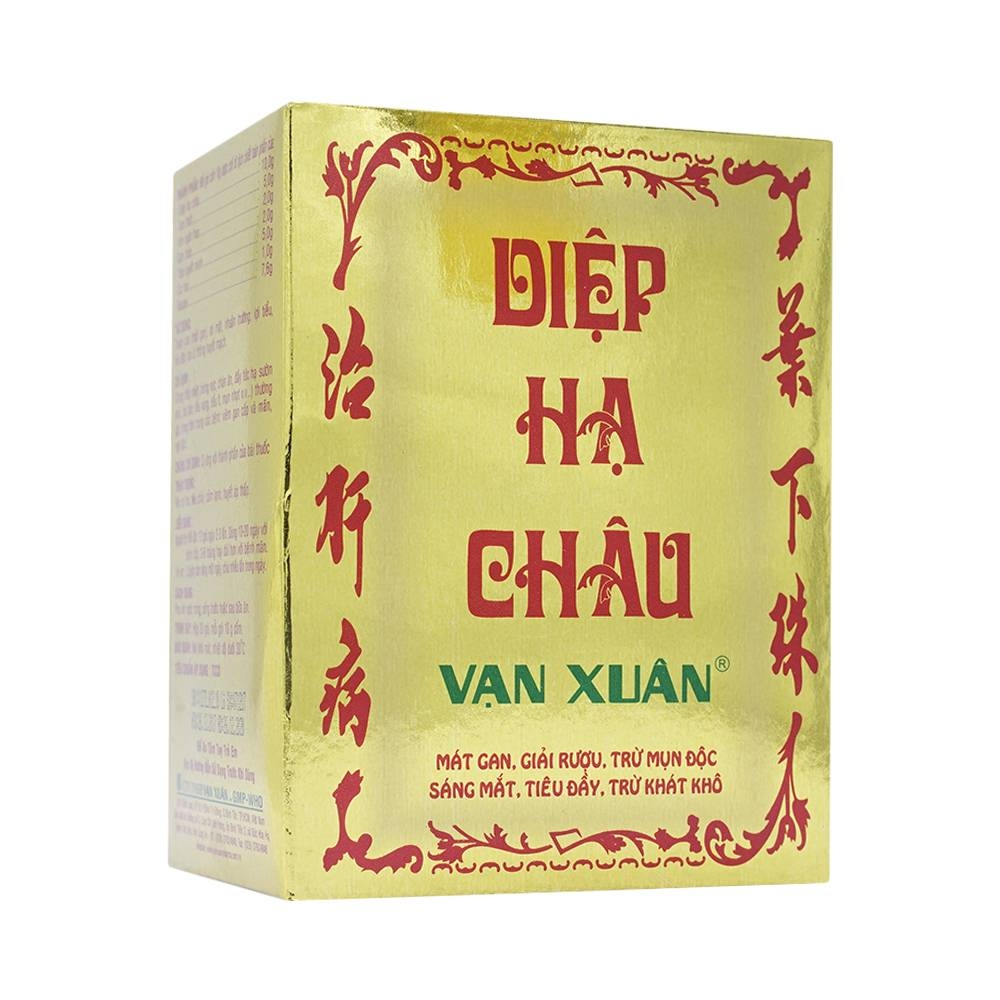 Hình ảnh Thuốc cốm Diệp Hạ Châu Vạn Xuân mát gan, giải rượu, trừ mụn độc (20 gói)